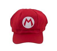 Super Mario Bros Luigi Hat Cosplay Costume Newsboy Cap For Adult Red