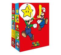 Super Mario Bros Medium Gift Bag, Mario & Luigi Party Bag, Nostalgic Gaming Cartoon Design