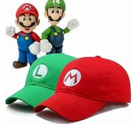 Super Mario Bros Odyssey Luigi Baseball Cap Kids Mens Adjustable Cosplay Hats green