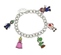 Super Mario Bros Yoshi Luigi Mario Princess Peach Toad Jewelry Charm Chain Link Bracelet For Women