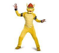 Nintendo DISK85147G Bowser Deluxe Kids Costume, Cartoon, Green, Large
