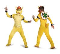 Nintendo DISK85147G Bowser Deluxe Kids Costume, Cartoon, Green, Large