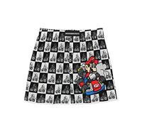 Super Mario Brothers Mario Kart Men's Button Fly Boxer Lounge Shorts (Small, Black/White), Black/White, Small