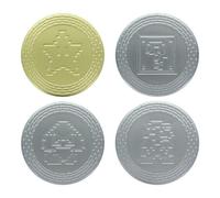 Super Mario Brothers Metal Coasters Star Coin Paladone 98956