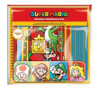 Super Mario Bumper Stationery Set - Core Colour Block Design, Comprehensive School & Office Supplies Kit - Includes Various Essential Items - Officially Licensed Nintendo Merchandise