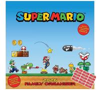 Super Mario Calendar 2026 Family Organiser Wall Planner Gift Present with Free Organising Stickers