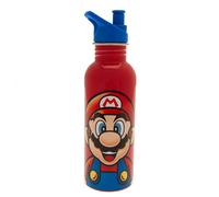 Super Mario Water Bottle (Mario Design) 700ml Metal Water Bottle, Official Merchandise