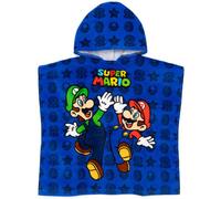 Super Mario Childrens/kids Hooded Towel Blue (One Size)