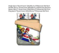 (Super Mario, Double) Single Children Bedding Quilt Duvet Cover Set Cartoons Cute Comfortable