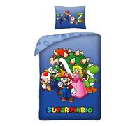 Super Mario Duvet Cover Set | Single Kids Bedding | 100% Polyester | 140 x 200 cm | 1 Pillowcase Included