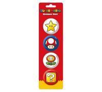 Super Mario Essential Eraser (Pack of 4) (One Size) (Red/Yellow)