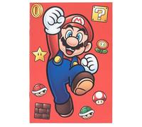 Super Mario Essential Graph Checked Notebook (One Size) (Red/Blue/Gold)