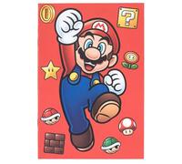 Super Mario Essential Graph Checked Notebook (One Size) (Red/Blue/Gold), 45 Notebook