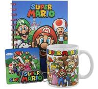 Super Mario Gift Set Mug Notebook Keyring Coaster Gift
