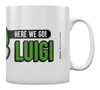 Super Mario Here We Go Luigi Mug White/black/green (One Size)