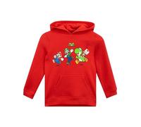Super Mario Hoodie For Boys | Luigi, Yoshi, Toad Boys Hoodie | Gaming Hoodie For Kids | Official Merchandise | Red 8-9 Years (smhd6589)