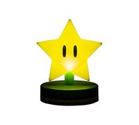 Paladone Mario Super Star 3D Icon BDP | Officially Licensed Nintendo Collectable | Unique Gift Idea | Bright Night Light or Desk Lamp | Battery Powered by 2 x AAA, Yellow,PP6361NN