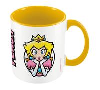 Super Mario Inner Two Tone Princess Peach Mug White/yellow/pink (12Cm X 8.7Cm X 10.5Cm)