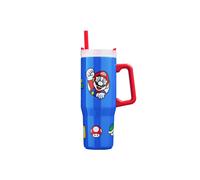 Super Mario Insulated Tumbler 920Ml Stainless Steel Water Bottle With Straw In Blue Blue