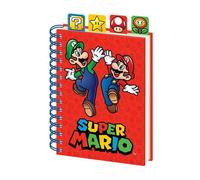 Super Mario Items A5 Wirebound Notebook Red 24cm x 15.5cm