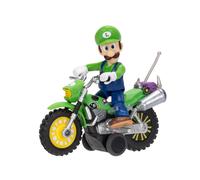 The Super Mario Galaxy Movie Luigi with Motorcycle 2.5" Action Figure | Officially Licensed by Jakks Pacific, 9 Points of Articulation, Detailed Design, Pull Back and Watch Him Go! For 3+