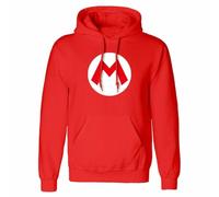 Super Mario M Men Hooded Sweater red XL, 50% Cotton, 50% Polyester, Regular