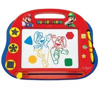 LEXIBOOK, Super Mario, Multicolour Magic Magnetic Drawing Board, Artistic Creative Toy for Girls and Boys, Stylus Pen and Stamps, Red/Blue, CRNI550