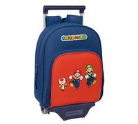 Super Mario Mamma MIA - Children's Backpack with Trolley SAFTA 705, Ideal for Children of Different Ages, Comfortable and Versatile, Quality and Resistance, 28 x 10 x 34 cm