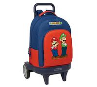 SUPER MARIO MAMMA MIA - Large Backpack with Wheels, Compact Evolution, Removable, Ideal for Children of Different Ages, Comfortable and Versatile, Quality and Resistance, 33 x 22 x 45 cm