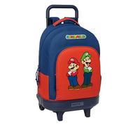 Super Mario Mamma MIA - Large Backpack with Wheels, Compact, Removable, Ideal for Children of Different Ages, Comfortable and Versatile, Quality and Resistance, 33 x 22 x 45 cm