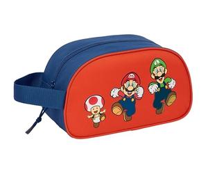 SUPER MARIO MAMMA MIA - Medium Children's School Toiletry Bag with Handle, Children's Toiletry Bag, Adaptable to Cart, Easy Cleaning, Comfortable and Versatile, Quality and Resistance, 26 x 12 x 15 cm