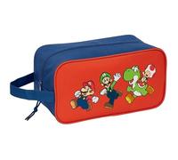 Super Mario Mamma MIA - Medium Shoe Rack, Multipurpose, Pencil Case, Sport, Extracurricular Football, Comfortable and Versatile, 29 x 14 x 15 cm