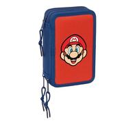SUPER MARIO MAMMA MIA - School Pencil Case with 37 Tools Included, Children's Pencil Case, Child, Ideal for Children from 5 to 14 Years, Comfortable and Versatile, Quality and Resistance, 12.5 x 5.5 x