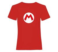 Super Mario Mario Badge Unisex Hooded Sweatshirt Red Regular, red, L