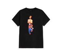 Super Mario Men's Mario Coin Blouse, Black, M