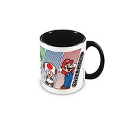 Super Mario Mug in Presentation Gift Box (Mario, Luigi, Peach & Toad Design) 11oz Ceramic Coloured Inner Coffee Mug and Gaming Mugs - Official Nintendo Merchandise