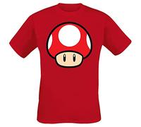 Super Mario Mushroom Men T-Shirt red S, 100% Cotton, Regular