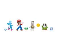 Super Mario Nintendo 4 Inch Action Figure Wave 40 4-Pack Includes Mario Dry Bones Light Blue Yoshi and Green Shy Guy