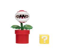 Super Mario Nintendo 4-Inch Piranha Plant Poseable Figure with Question Block Accessory. Ages 3+ (Officially Licensed)