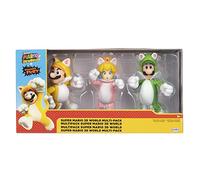 Super Mario Nintendo Figures Pack of 3 3D World Cat Set, 10 cm
