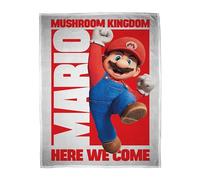 Super Mario Nintendo Movie Fleece Blanket | Super Soft Warm Throw, Jump Design | Perfect For Home, Bedroom, Sleepovers & Camping | Size 100 x 150cm