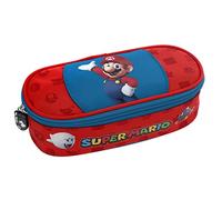 Super Mario Organized Oval School Case, Blue, Blue, Casual