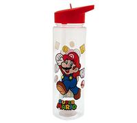 Super Mario Plastic Drinks Bottle Official Merchandise, Multi, Approx 540ml (18oz)