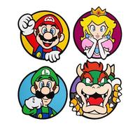 Super Mario PVC Coasters Set of 4, 9cm Wide