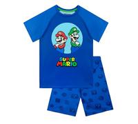 Super Mario Pyjamas | Mario And Luigi Boys Short PJs | Boys' Pyjama Sets Blue 7-8 Years