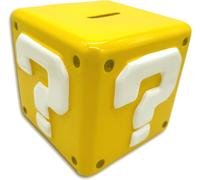 Pyramid International Super Mario Question Mark Block Money Box 12.3 cm Yellow Gaming Piggy Bank for Mario Fans, Children, Retro Gaming Enthusiasts, Ages 6 and Up, Unisex
