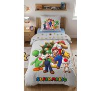 Super Mario Single Duvet Cover 140x200 + Pillowcase 65x65 Luigi Toad Peach
