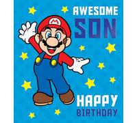 Super Mario Son Birthday Card, Nintendo Birthday Greeting Card for Awesome Son