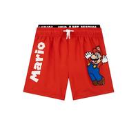 SUPER MARIO Swim Shorts, Mario Boys Swimming Trunks, Boys Swimming Shorts, Kids Swimwear for The Beach, Red 9-10 Years