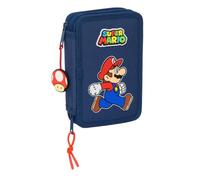 SUPER MARIO TRICK - Children's School Pencil Case, Pencil Case with Colours, with 29 Tools Included, Ideal for Children from 5 to 14 Years, Comfortable and Versatile, Quality and Resistance, 12.5 x 4